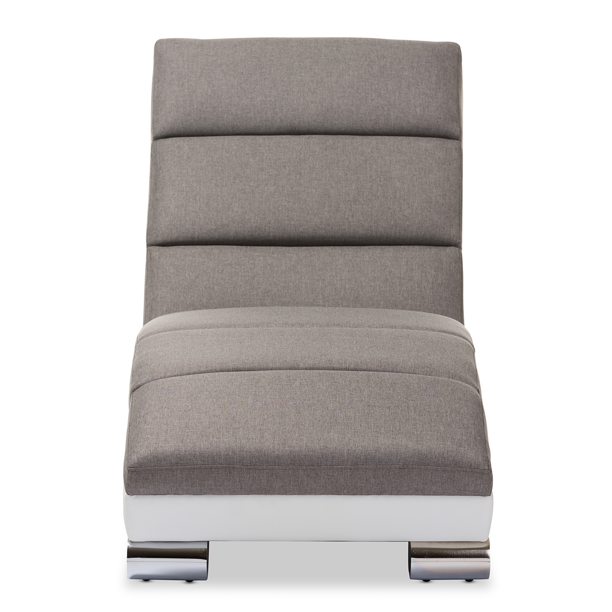 Baxton Studio Percy Modern and Contemporary Grey Fabric and White